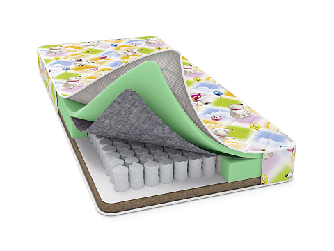 Матрас 120х180 Baby Comfort - Детский матрас на независимом пружинном блоке с разной жесткостью сторон.