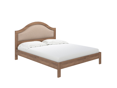 Кровать с основанием Ontario - Уютная кровать из массива с мягким изголовьем